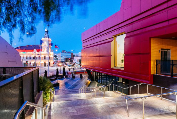 Dandenong Civic Centre, looking towards Drum Theatre