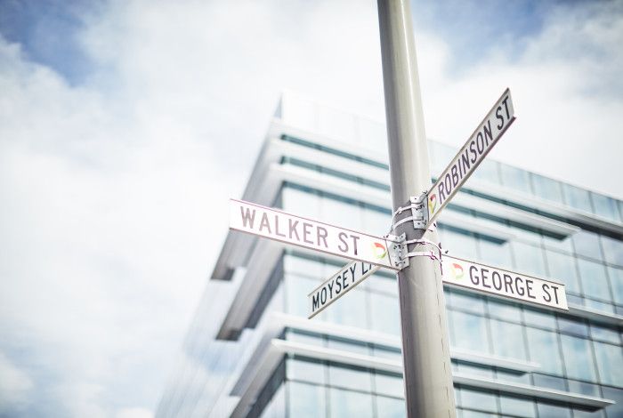 Intersection in central Dandenong